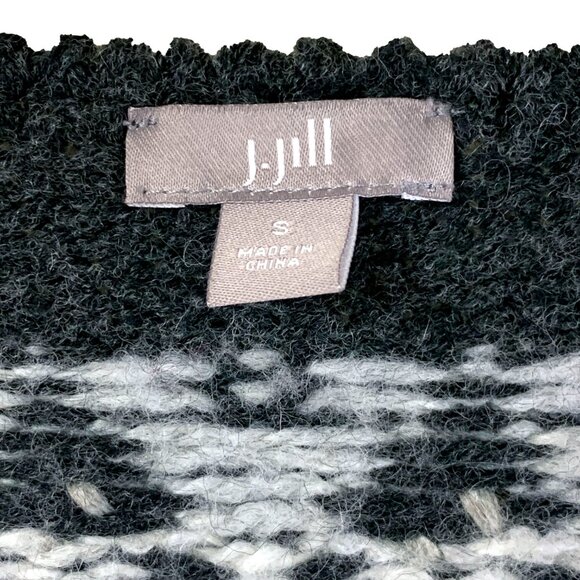J Jill Fair Isle Embellished Wool Acrylic Blend ‎ Cardigan - Picture 3 of 10
